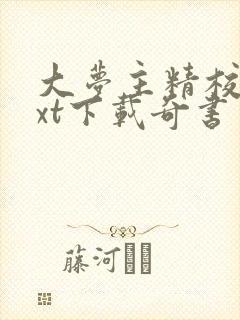 大梦主精校版txt下载奇书网