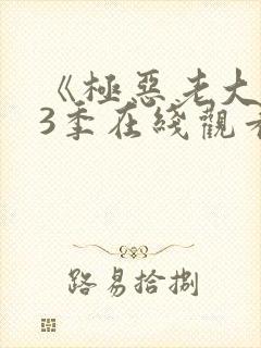 《极恶老大》第3季在线观看免费