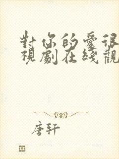 对你的爱很美电视剧在线观看全集