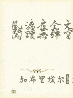 风漓夜全文免费阅读无弹窗