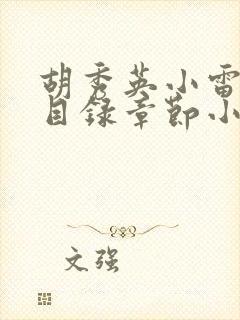 胡秀英小雷全部目录章节小说乡村封面