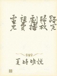 电视剧归路全集免费播放完整版高清封面