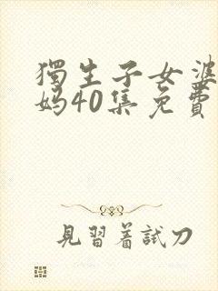 独生子女婆婆妈妈40集免费观看