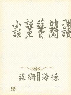 小说苏明渊的小说免费阅读无弹窗