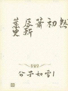 叶辰萧初然更快更新封面