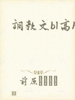调教文bl高h