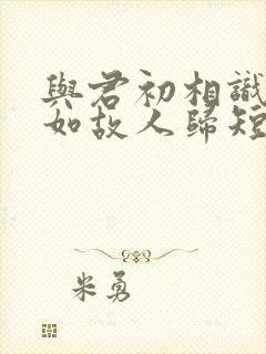 与君初相识,犹如故人归短剧