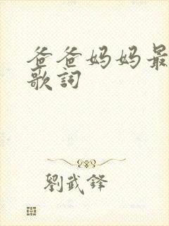 爸爸妈妈最爱我歌词封面