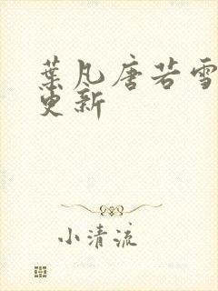 叶凡唐若雪今天更新