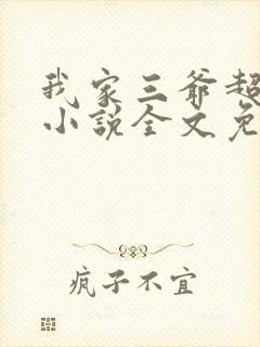 我家三爷超宠的小说全文免费阅读