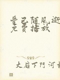 爱已随风逝短剧免费播放