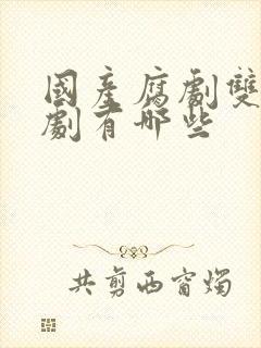 国产腐剧双男主剧有哪些