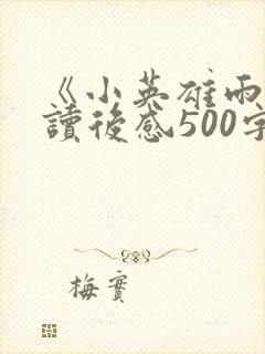 《小英雄雨来》读后感500字以上