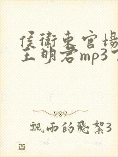 侯卫东官场笔记王明君mp3下载