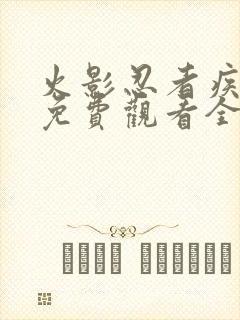 火影忍者疾风传免费观看全集