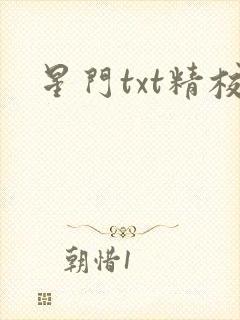 星门txt精校封面