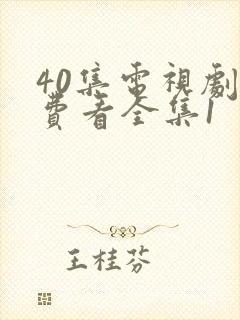 40集电视剧免费看全集1