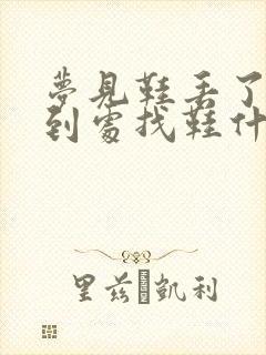 梦见鞋丢了一只到处找鞋什么预兆封面