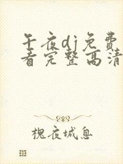 午夜dj免费观看完整高清