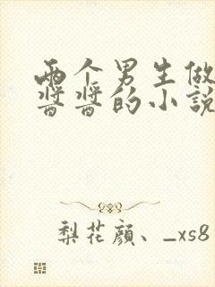 两个男生做酿酿酱酱的小说