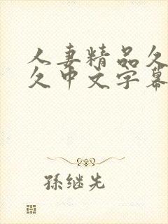 人妻精品久久久久中文字幕