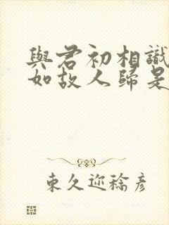 与君初相识,犹如故人归是谁的诗封面