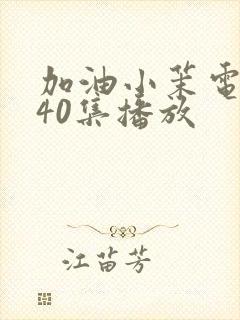 加油小茉电视剧40集播放