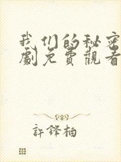 我们的秘密电视剧免费观看全集高清封面