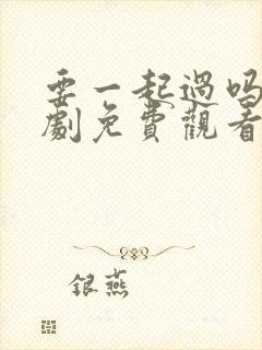 要一起过吗电视剧免费观看