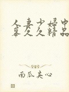 人妻少妇中文字幕久久精品