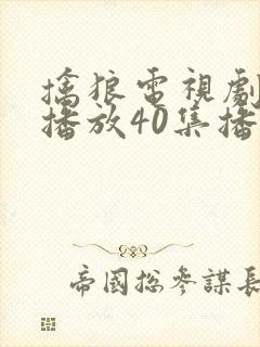 擒狼电视剧全集播放40集播放封面