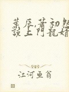 叶辰,萧初然小说上门龙婿