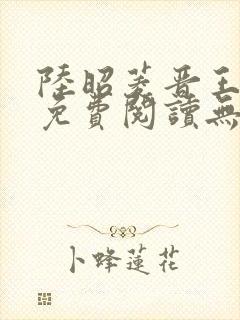 陆昭菱晋王全文免费阅读无弹窗