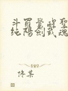 斗罗觉醒圣主和纯阳剑武魂