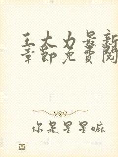 王大力最新更新章节免费阅读全文封面