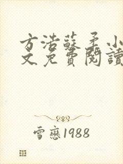 方浩苏柔小说全文免费阅读