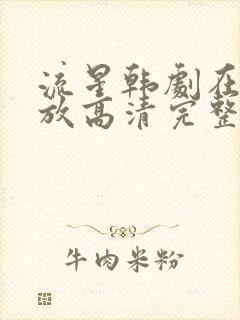 流星韩剧在线播放高清完整版