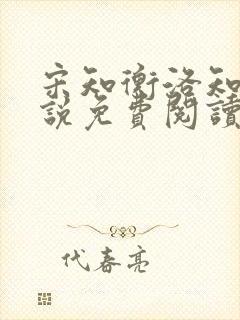 宋知衡洛知予小说免费阅读最新章节