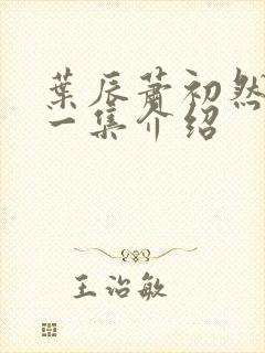 叶辰萧初然最后一集介绍封面