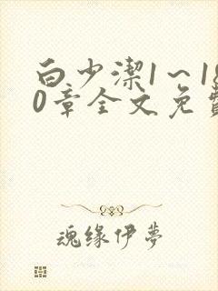 白少洁1～180章全文免费