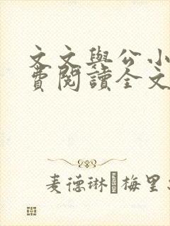 文文与公小说免费阅读全文最新章节