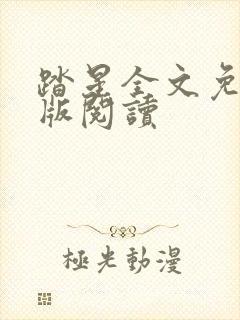 踏星全文免费正版阅读