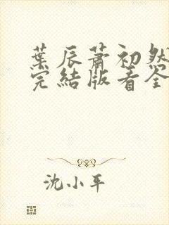 叶辰萧初然全免完结版看全书