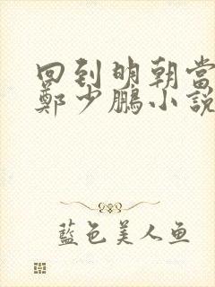 回到明朝当王爷郑少鹏小说最新章节阅读