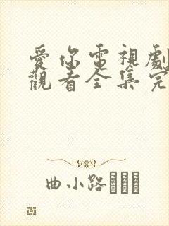 爱你电视剧免费观看全集完整版高清