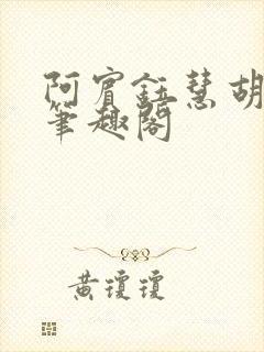 阿宾钰慧胡先生笔趣阁封面