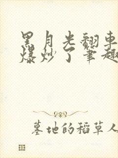 黑月光翻车后被爆炒了笔趣阁封面