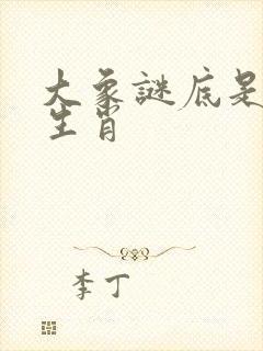 大象谜底是什么生肖