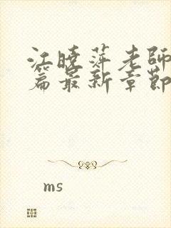 江晓萍老师番外篇最新章节在线阅读