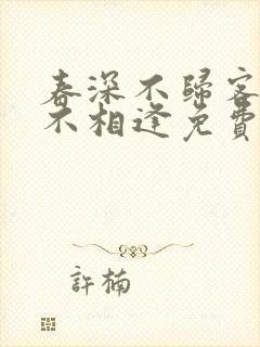 春深不归客清梦不相逢免费全文阅读